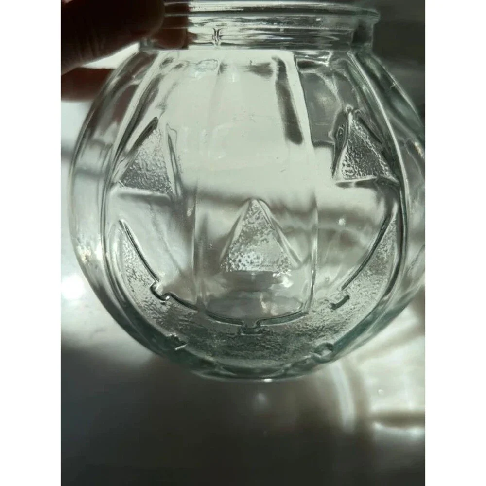 Vintage Libbey Pumpkin Glass Jar